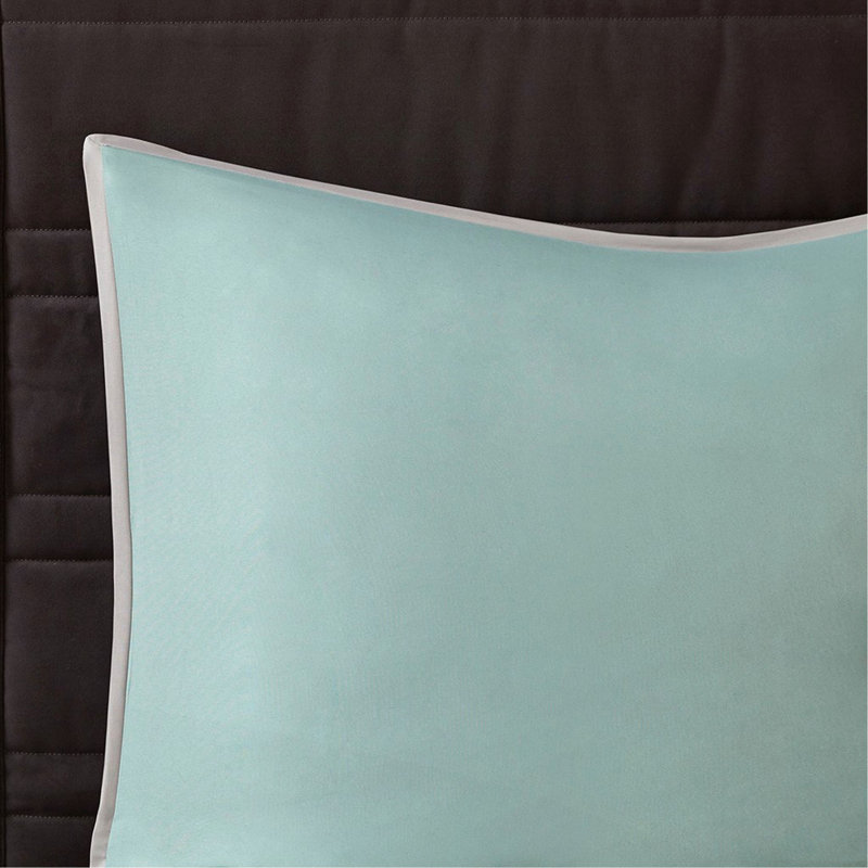 Ensemble d'édredon 8 pièces écume de mer / grand gris