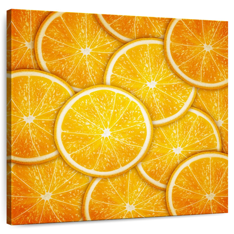 Yarlin Thin Orange Slices, 33" H x 33" W