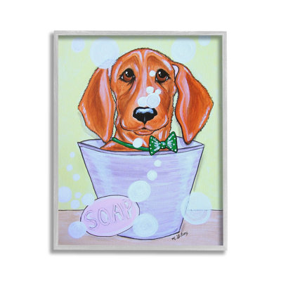 Bc-404_FG " Puppy With Soap Bubbles " by Michelle Gilsey
