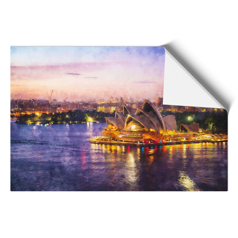 Sydney Opera House Painting - Frameless Print, 21cm H x 30cm W x 0.1cm D