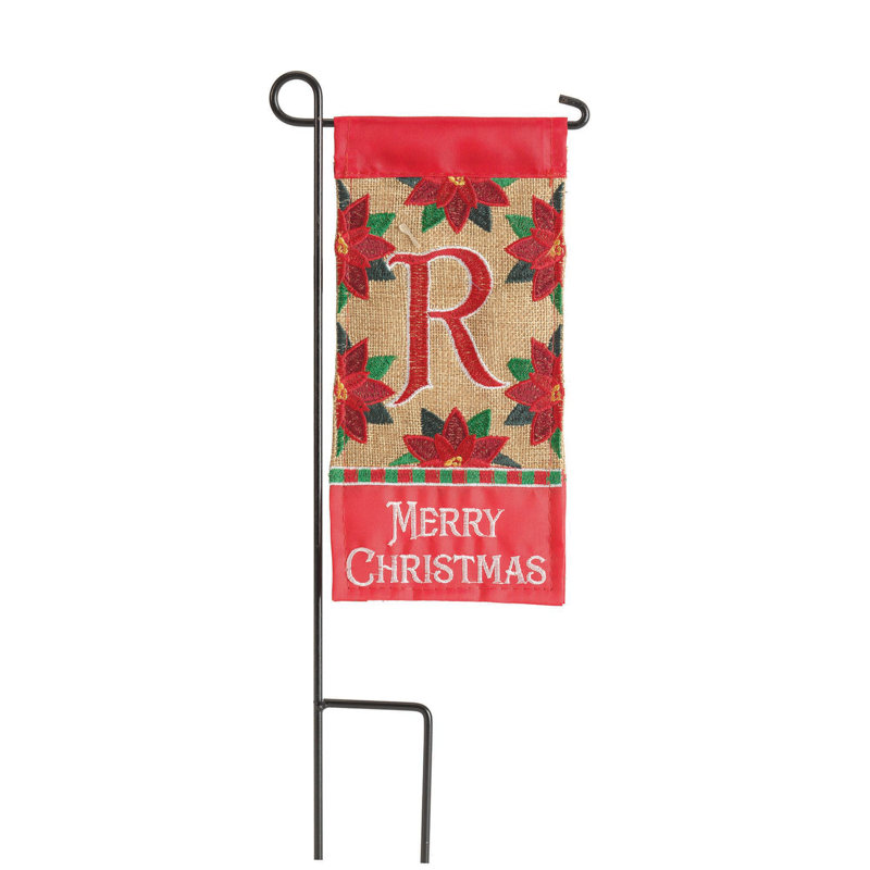  Mini drapeau de Noël Elenis monogramme 4 x 8,5