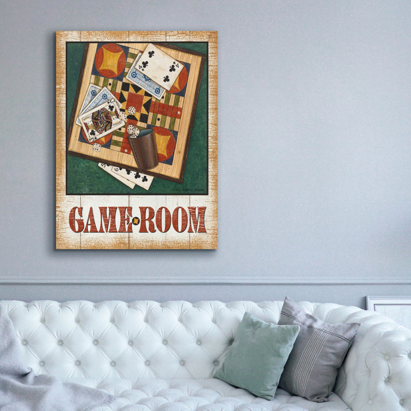 Art mural sur toile Winston Porter «Game Room V2» par David Carter Brown, H 54 po x l 40 po x P 1,5 po