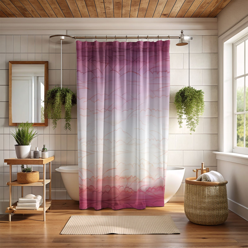 Pink Shift - Premium Shower Curtain, 74"H x 71"W