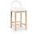 Cream Velvet Seat/Natural Frame