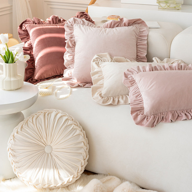  Coussin en velours, Blanc