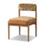 Chaise de salle à manger rembourrée en cuir véritable Nonie-1181538111