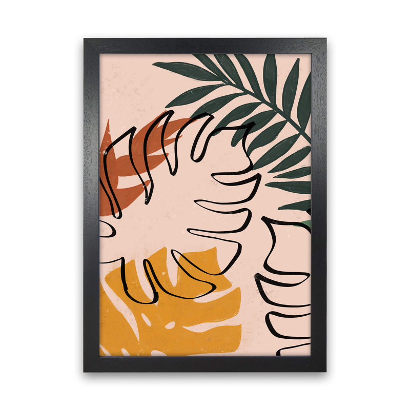 Abstract Plant - Print, Black Framed, 46cm H x 34cm W x 3cm D