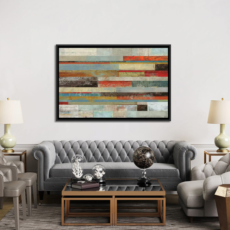 « slide », impression sur toile, H 18 po x l 26 po x P 1,5 po, Toile avec cadre noir, Pas de tapis