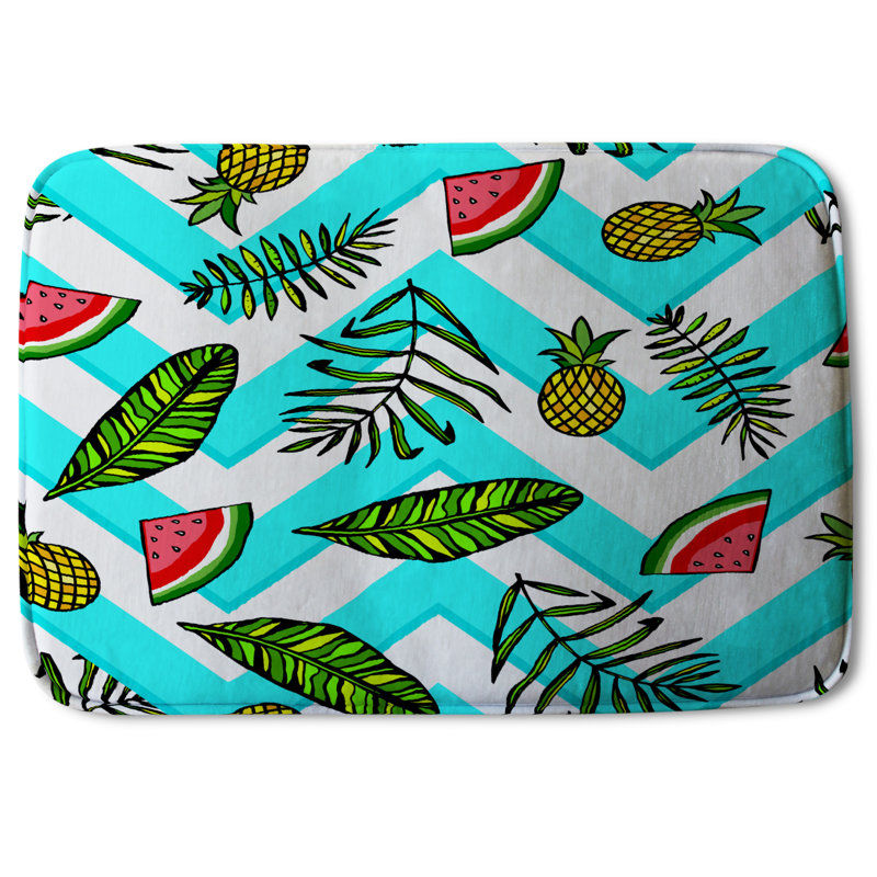 Akila Memory Foam Non-Slip Bath Rug, Fruit