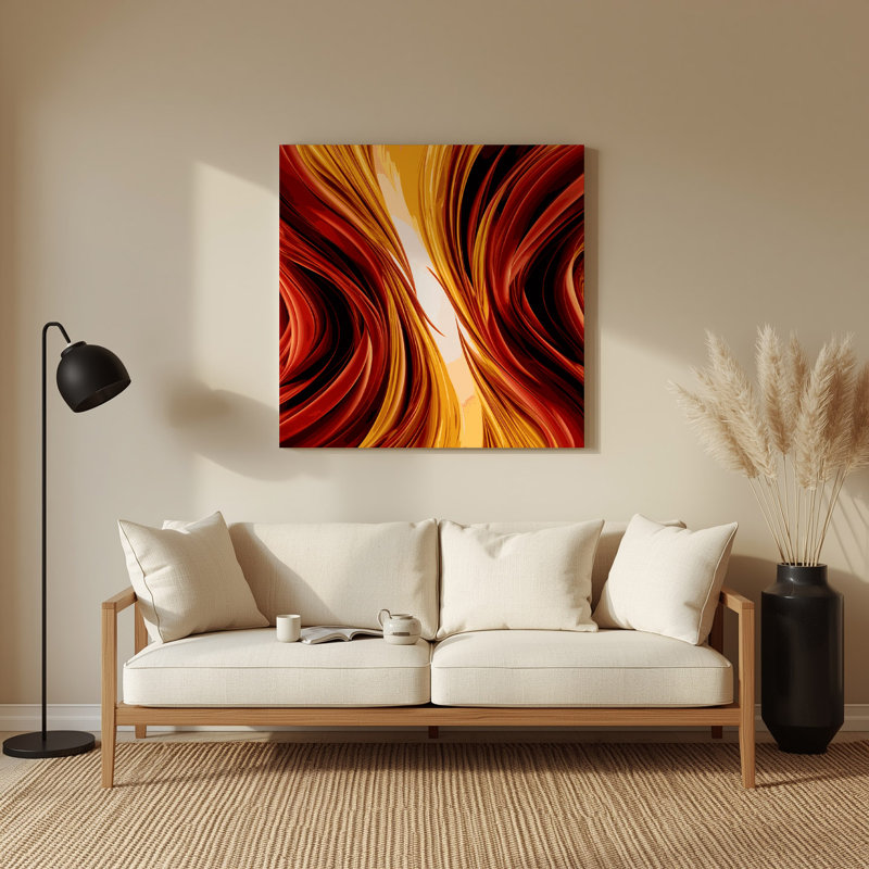 Gradient Abstract 2 Brown Metal Wall Art, 32" H x 32" W