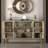 63'' White Buffet Sideboard,4 - Door Sunburst Design Dining Room Sideboard,Modern Buffet cabinet-435476206