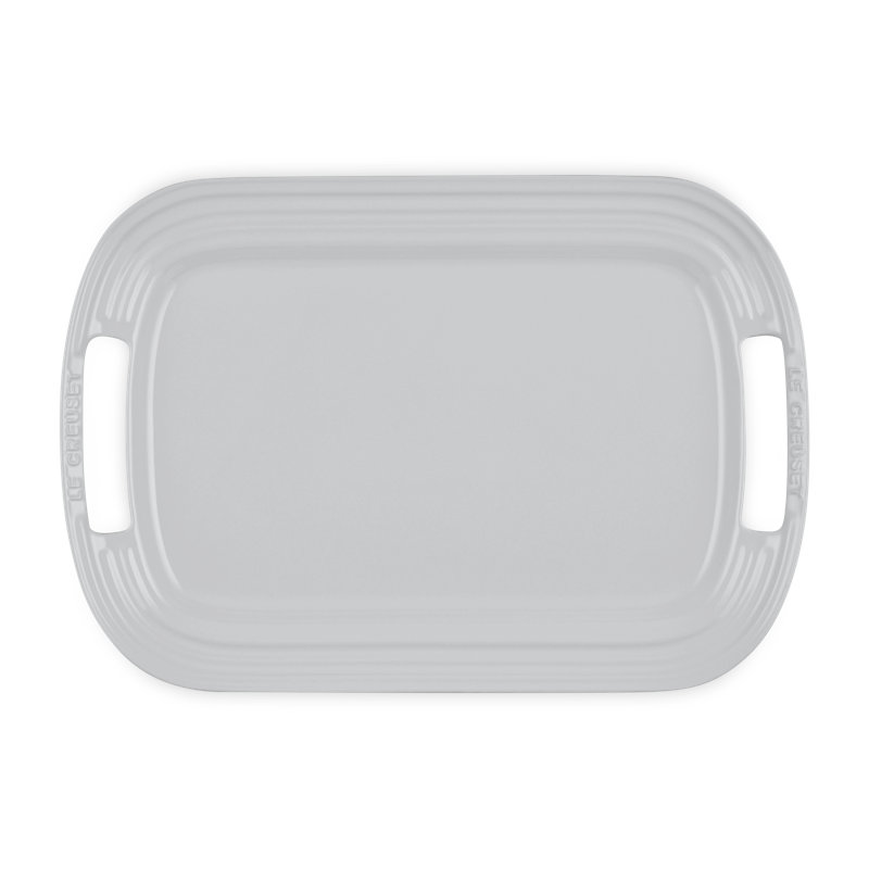 Le Creuset Stoneware Serving Platter, 16.25 In. - Pêche, White