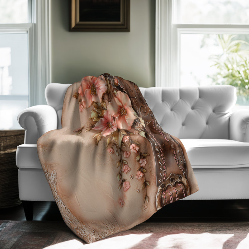 Cowgirl Gypsy Rose - 1 pièce Sherpa Premium - impression d'art luxueux, Lit simple