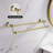 Towel Bar, Adjustable Double Towel Holder, Silver Crystal Bathroom Towel Racks Wall Mounted-122471673