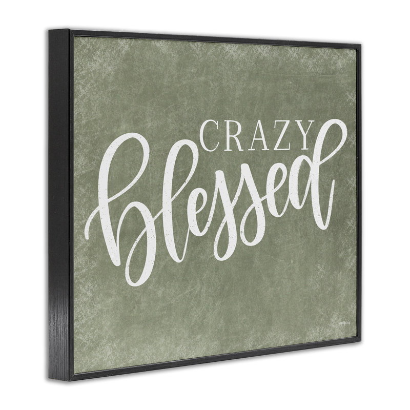 Giclée encadrée «Crazy Blessed on Green», conception par Imparfect Dust, H 11 po x l 14 po, Giclée encadrée noir minuit