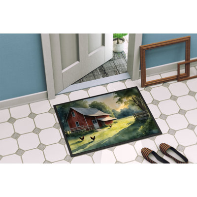 Chicken Coop at Dawn Doormat