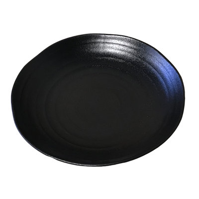 Assiette plate en ébène 10,5 po