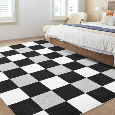 Tapis à carreaux lavable à la machine Randolph