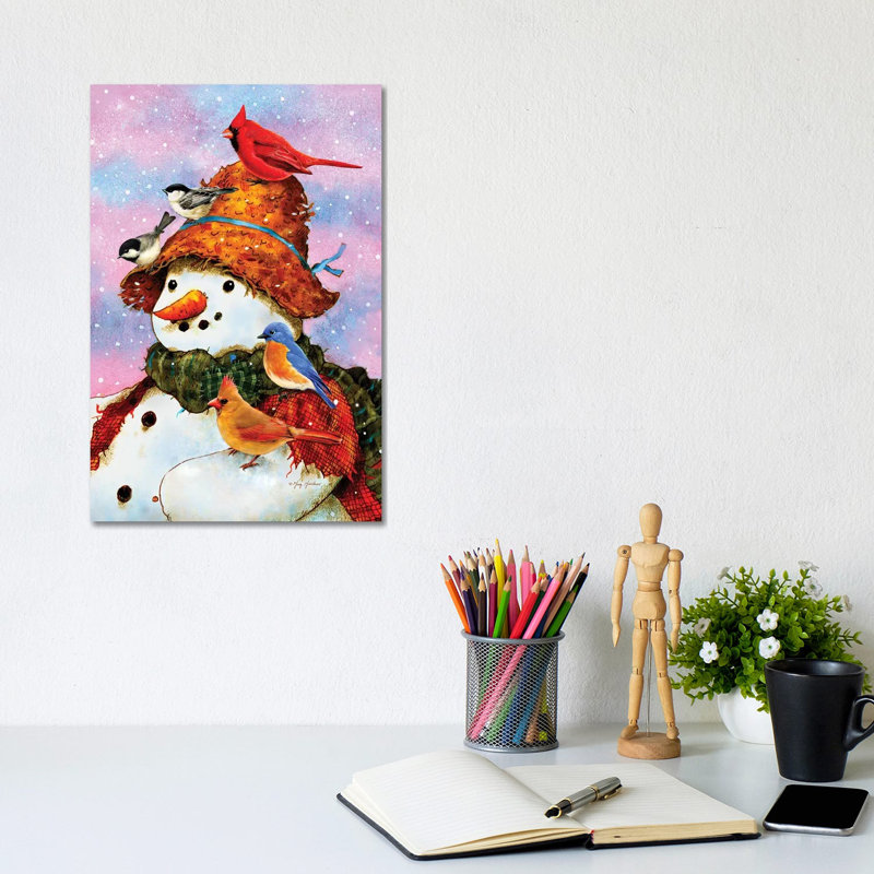 Northwoods Snowman by Greg & Company - Wrapped Canvas Gallery-Wrapped Canvas Giclée, 20.32 cm H x 30.48 cm W