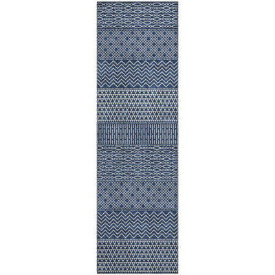 Premium Machine Washable Prisco Navy Rug