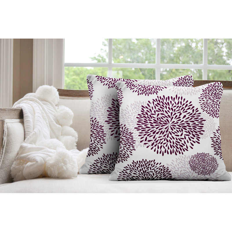 Coussin Confetti, L 17 po x H 17 po, Mauve