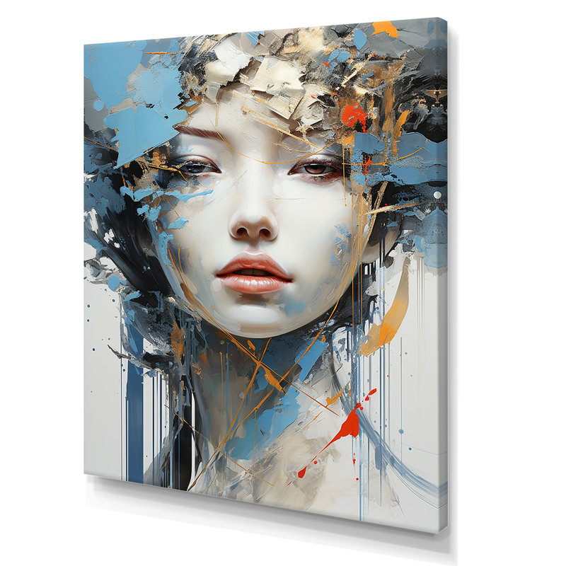 Minimalisme, femme asiatique, art sur toile_106448, H 20 po x l 12 po x P 1 po, Toile tendue