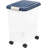 25 Lbs WeatherPro Airtight Small-Pet Food Storage Bin Container with Casters, Navy