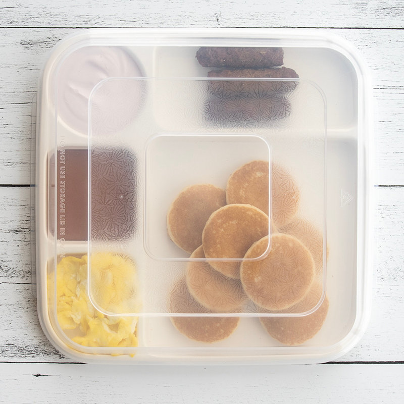 Plastic Divided Serving Dish with Lid