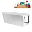 67" Streamline Soaking Freestanding Tub and Tray With Internal Drain-101697738