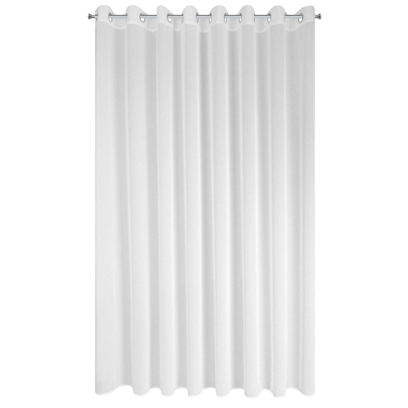 Karvel Sheer Curtain Single Panel, White, 250cm H x 300cm W