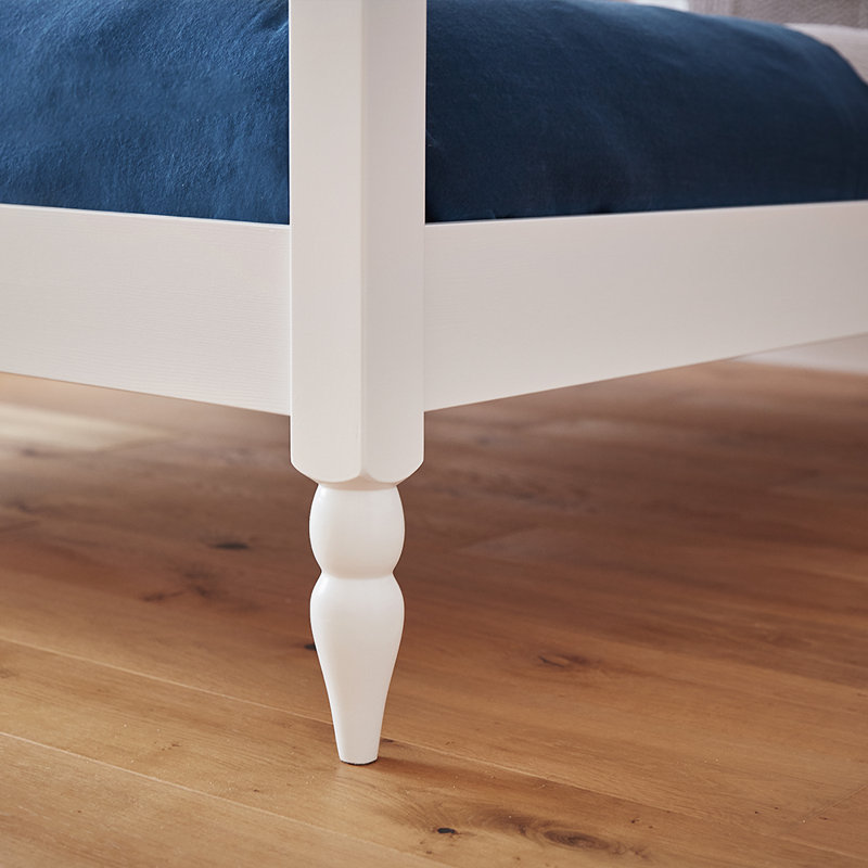 Thorndale Solid Wood Bed, Single (3'), White
