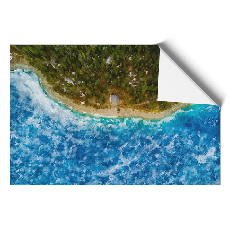 Beach in Canada Painting - Frameless Print, 30cm H x 42cm W x 0.1cm D