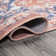 Ville Ornate Medallion Machine-Washable Terracotta/Navy Rug