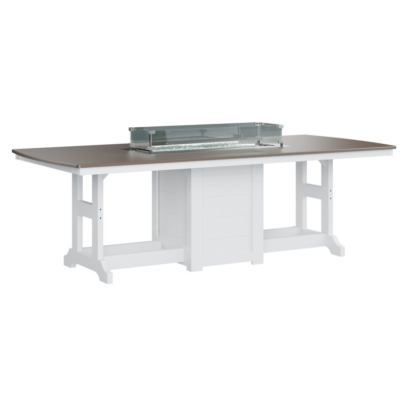 Table de salle à manger Calabria, H 30,87 po x l 96 po x P 44 po, Bronze martelé