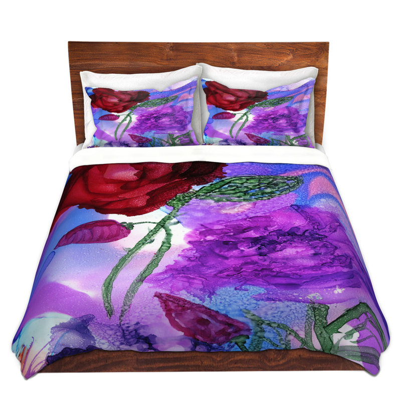 Ensembles de housse de couette en microfibre DiaNoche par Shay Livenspargar - Monets Rose