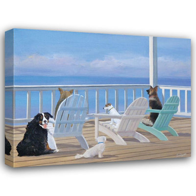 Dovecove Saxe, Carol Gallery Wrapped Canvas Art Titled: Porch Tails