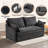 59.5" Convertible Sofa Bed 2-in-1 Upholstered Reclining Sleeper Sofa Couch Bed with Side Storage and USB/C-TYPE-561095428