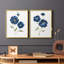 Coquelicots bleus - reproduction encadrée de qualité supérieure - prête à être accrochée - aucun clou requis - aucun clou requis-1696152224-1696152227