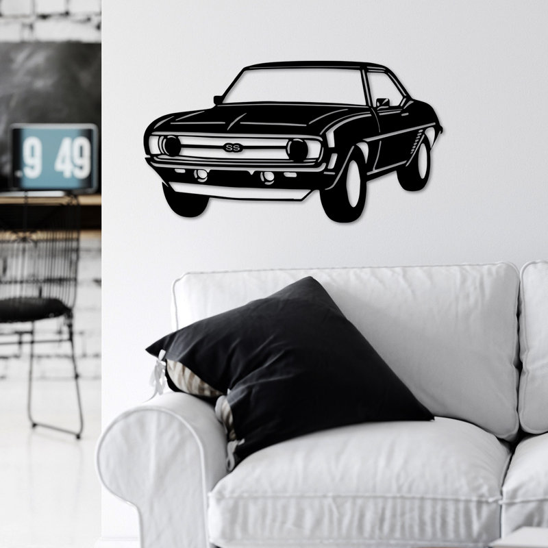 Decorative Metal Wall Accessory, Black Finish, 23.6 x 13.0 inches | 100% Metal, Thickness: 0.06 inches | Lightweight at 1.7 lbs | Stylish Home Decor for Living Room & Office, Durable and Modern Design