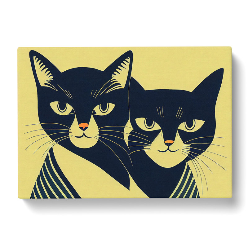 Deco Cats Vol.1 - Wrapped Canvas, 40cm H x 60cm W x 3cm D