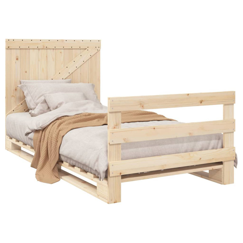 Houchins Solid Wood Bed, DE Size - 100 x 200 cm