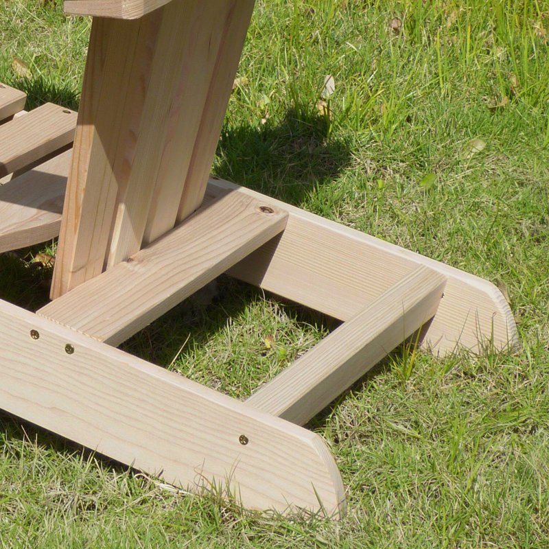 Kids Natural Canadian Hemlock Foldable Adirondack Chair