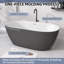 Baignoire autoportante en acrylique de 67 po x 29,5 po