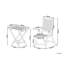 Galilea 2 - Person Acacia Solid Wood Patio Dining Set Rectangular Table with Cushions Included