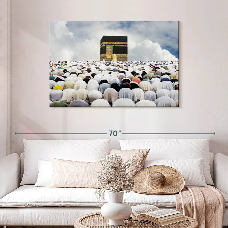 Kaaba Praying Pilgrims, 30" H x 45" W
