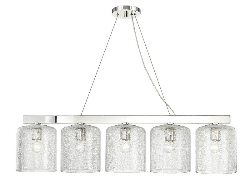 Charles 5 - Light Shaded Pendant, Polished Nickel