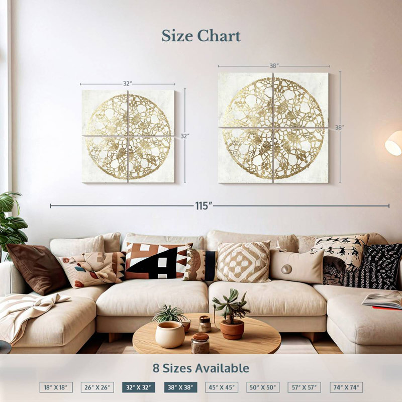 Kerner Gilded Star I, 32'' H x 32'' W