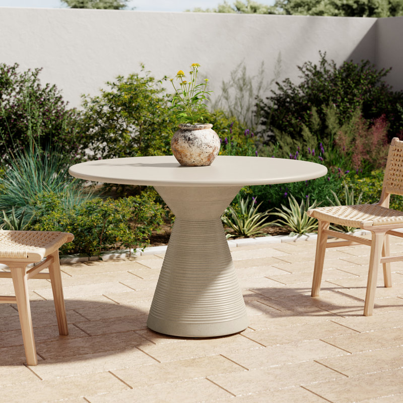 Clemie 47.2'' Concrete Outdoor Dining Table
