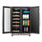 24" Dual Zone 18 Bottle Wine and 55 Can Beverage Cooler with French Door