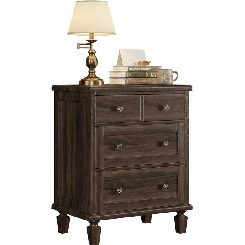 59.9 cm W Chest of 4 Drawers, Brown
